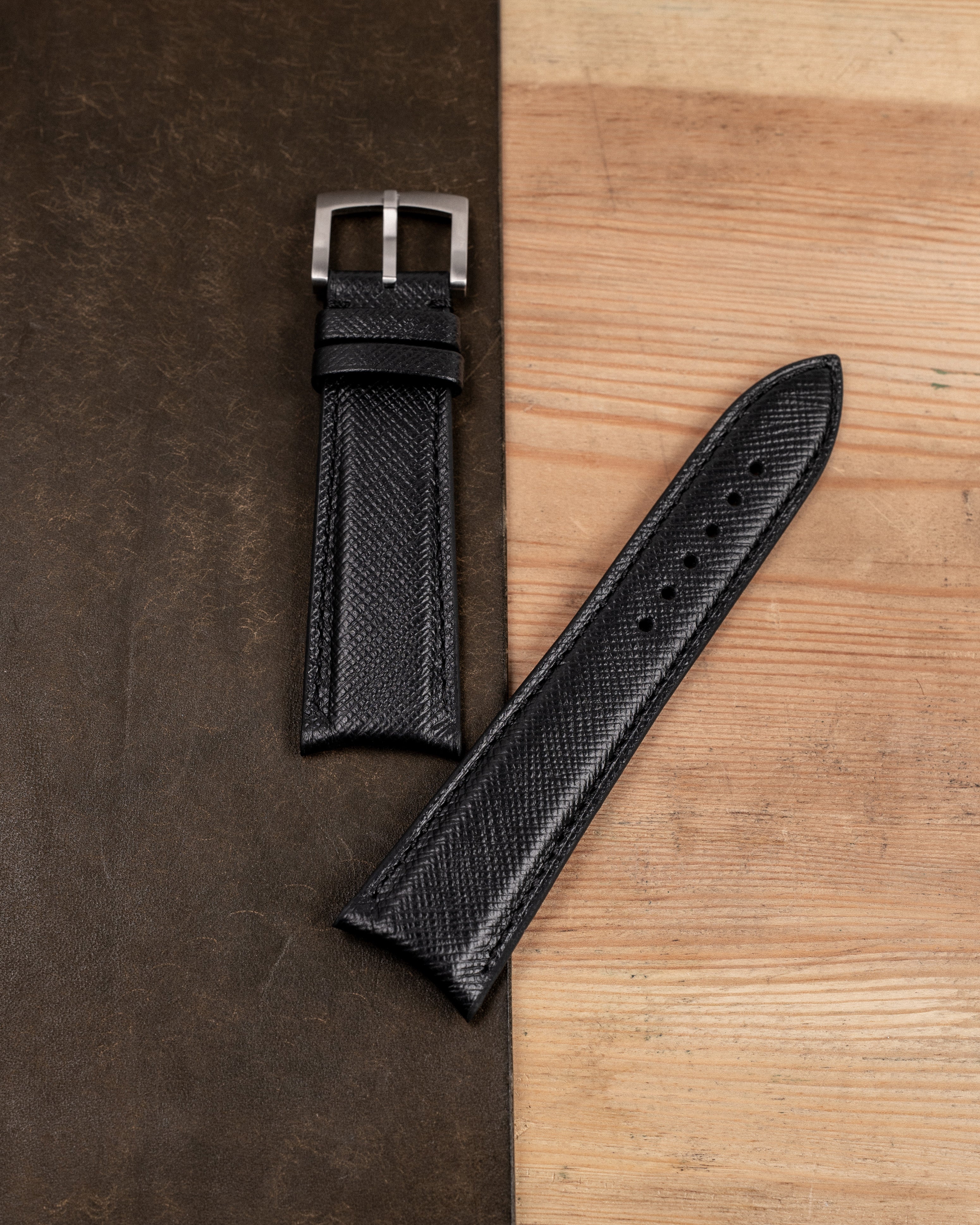Saffiano leather strap