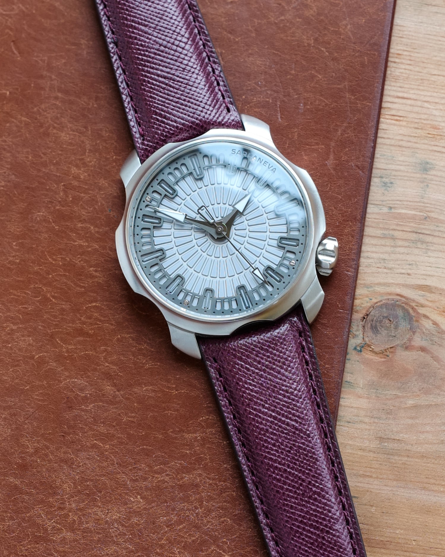 Saffiano leather strap