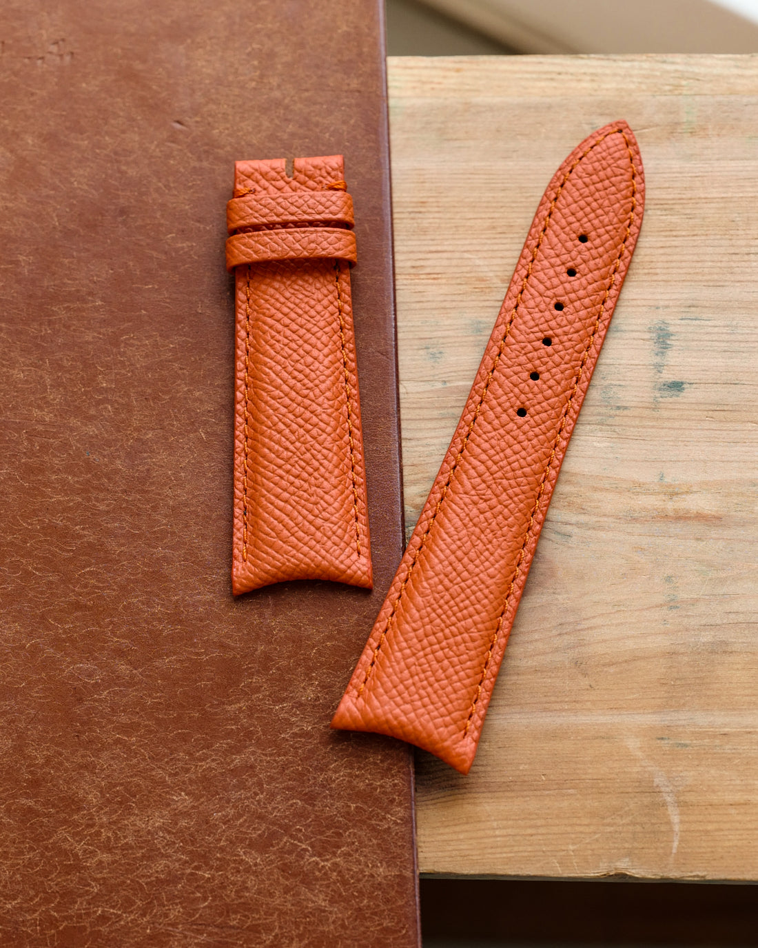 Epsom leather strap