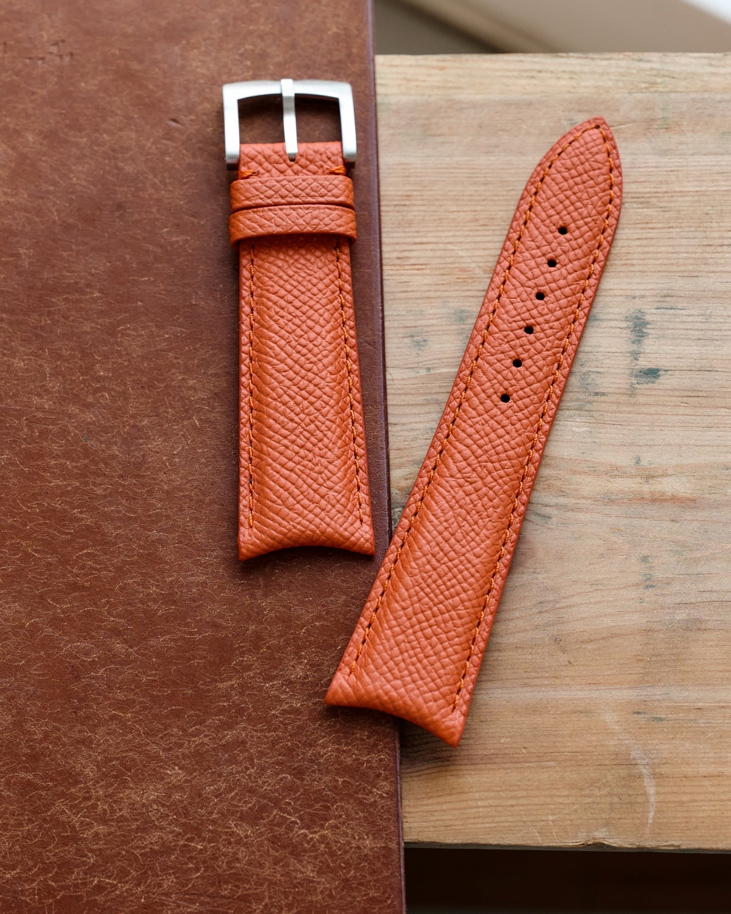 Epsom leather strap