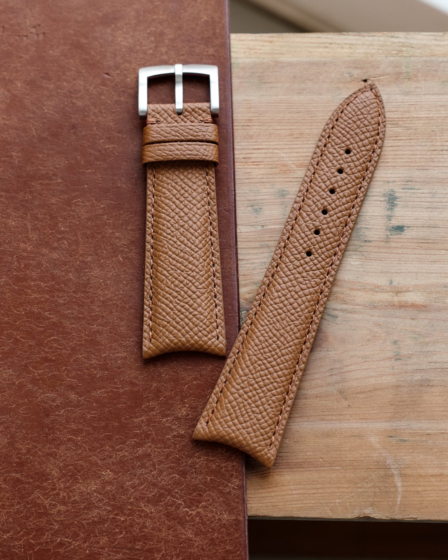 Epsom leather strap