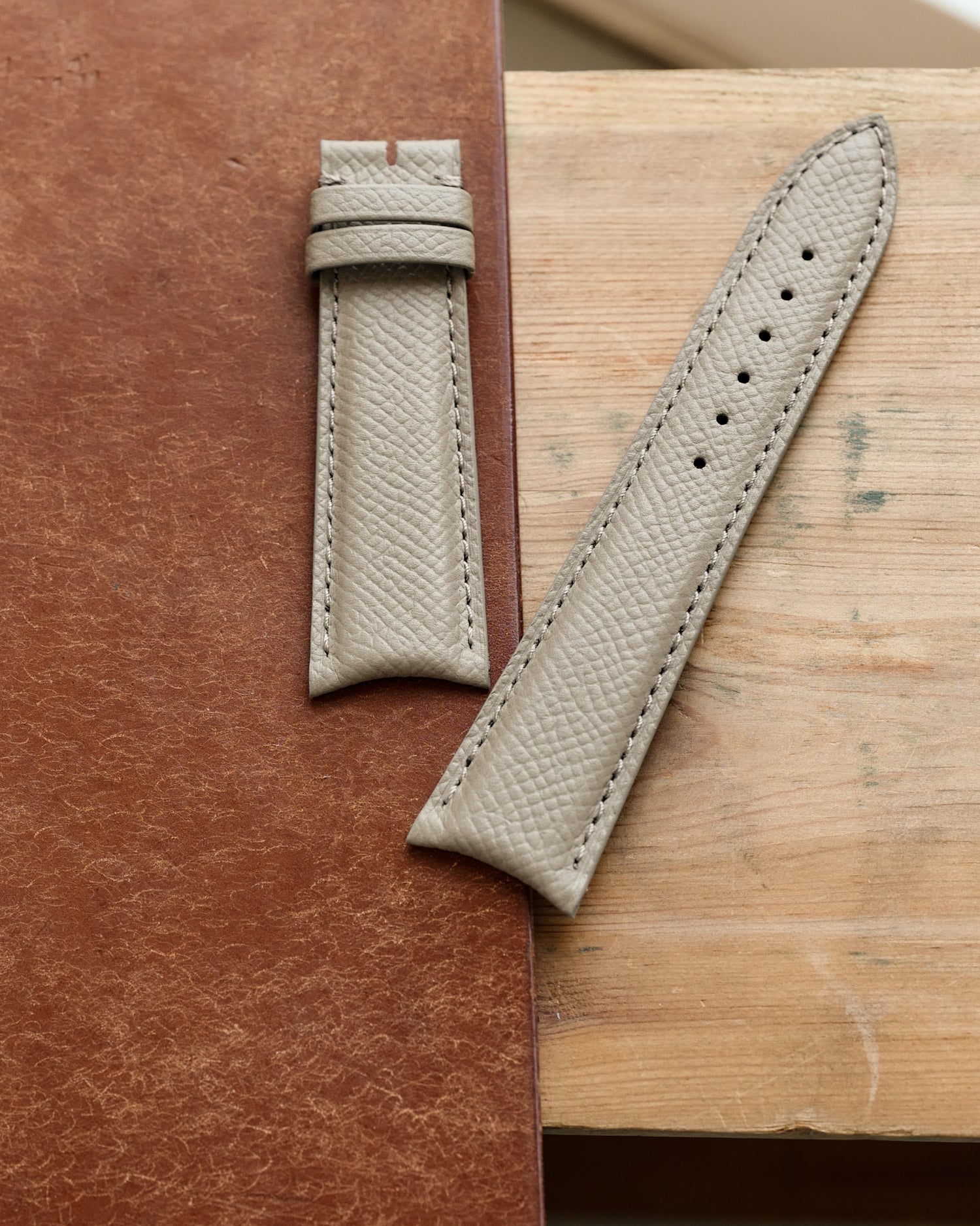 Epsom leather strap