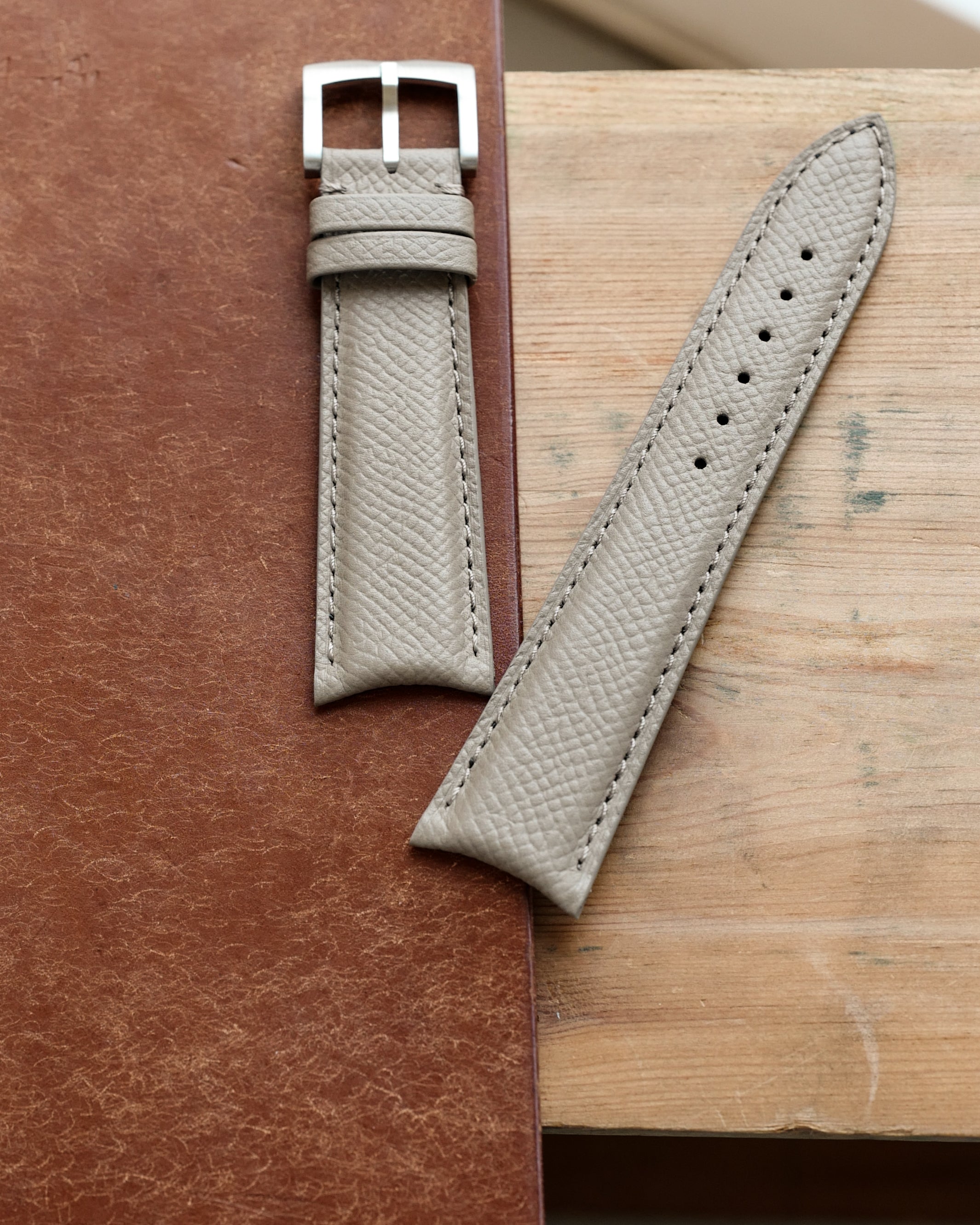 Epsom leather strap