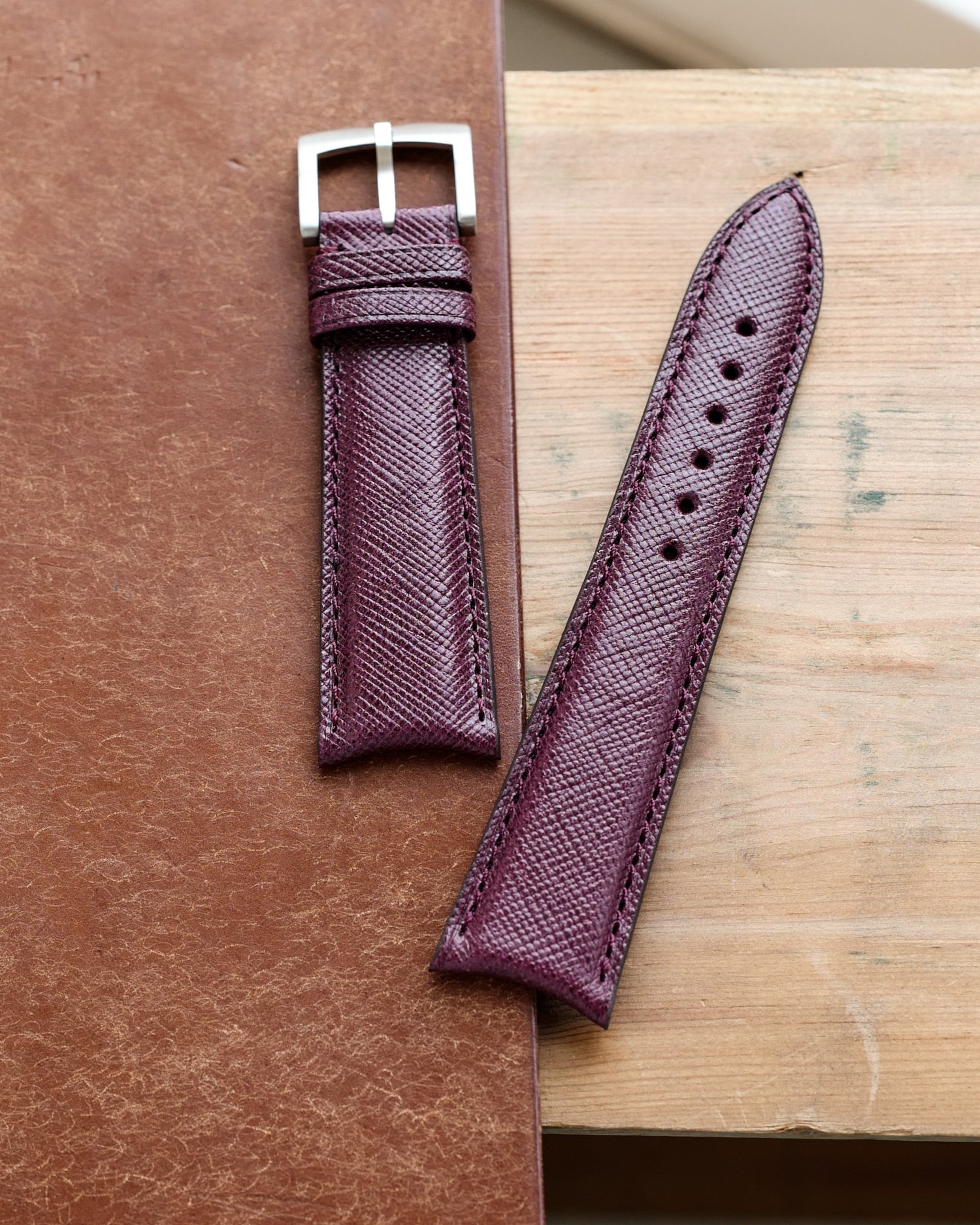 Saffiano leather strap