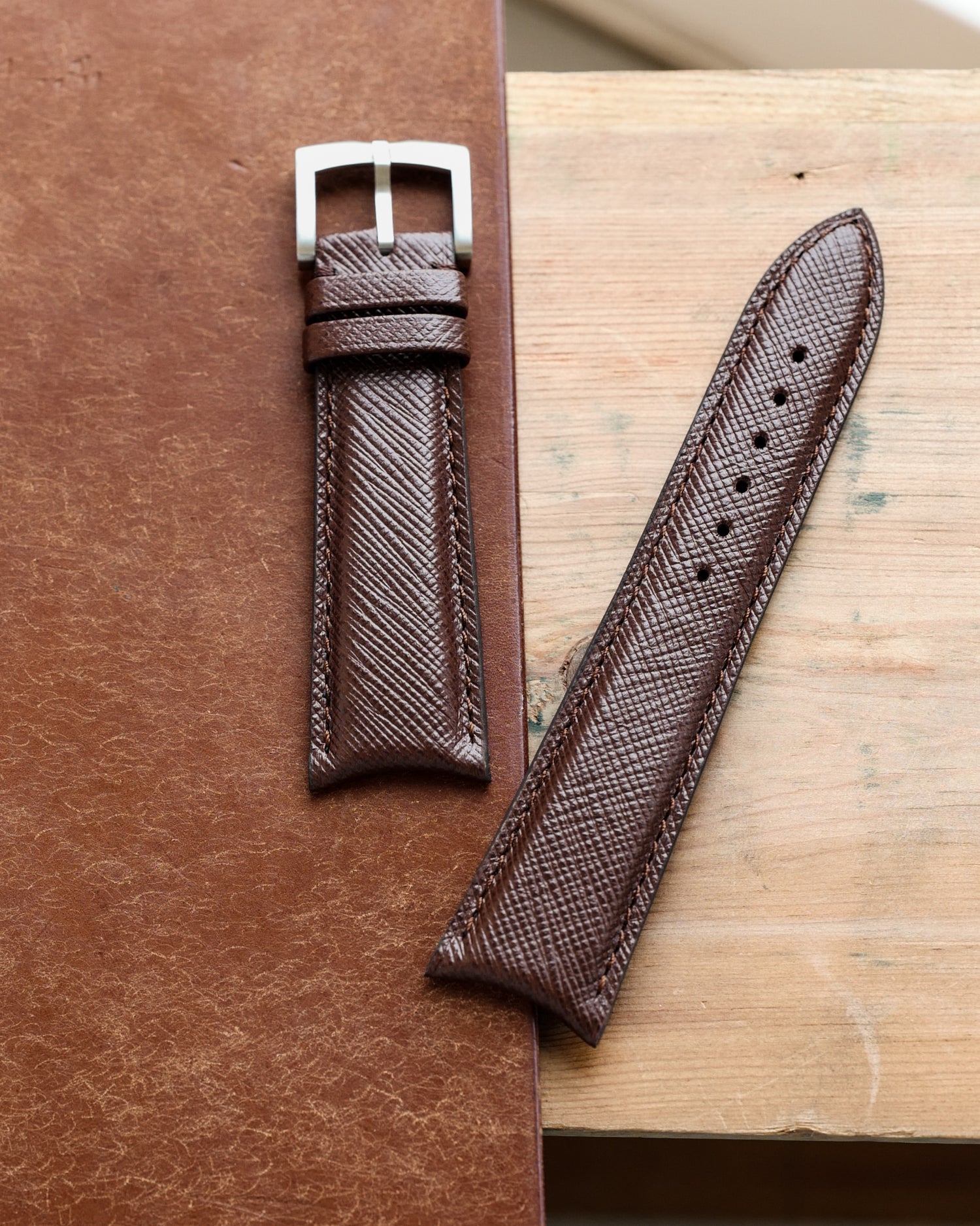 Saffiano leather strap