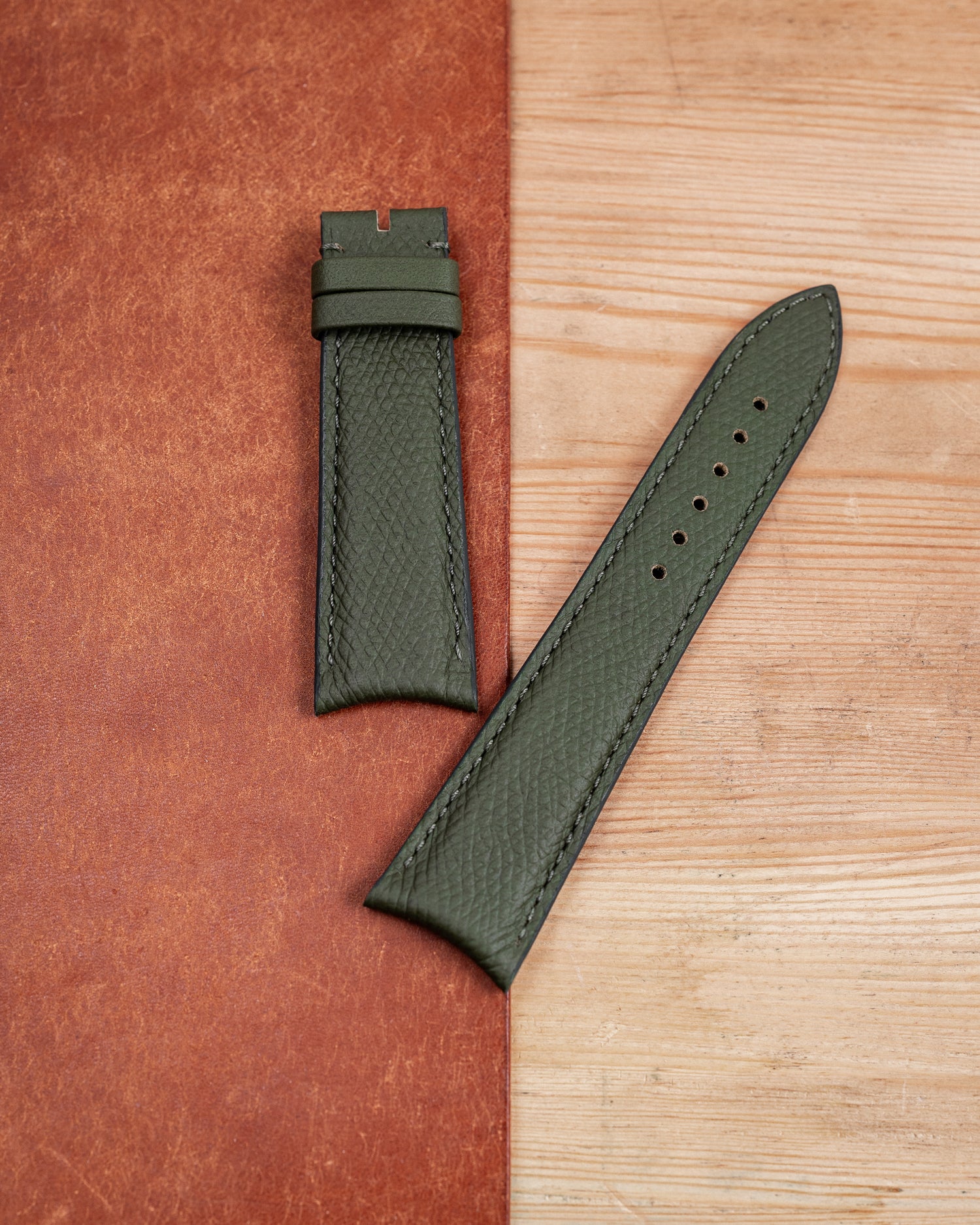 Epsom leather strap