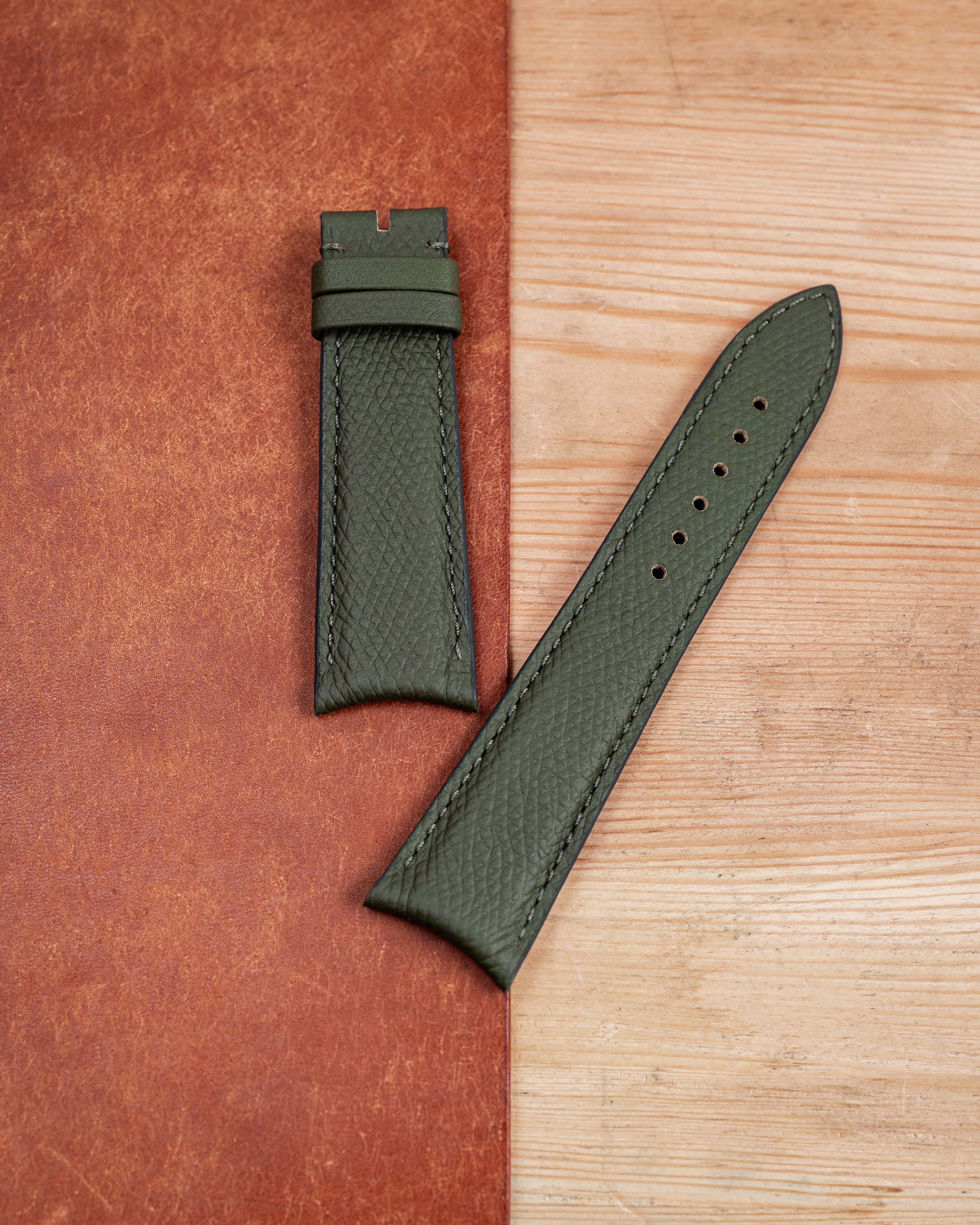Epsom leather strap