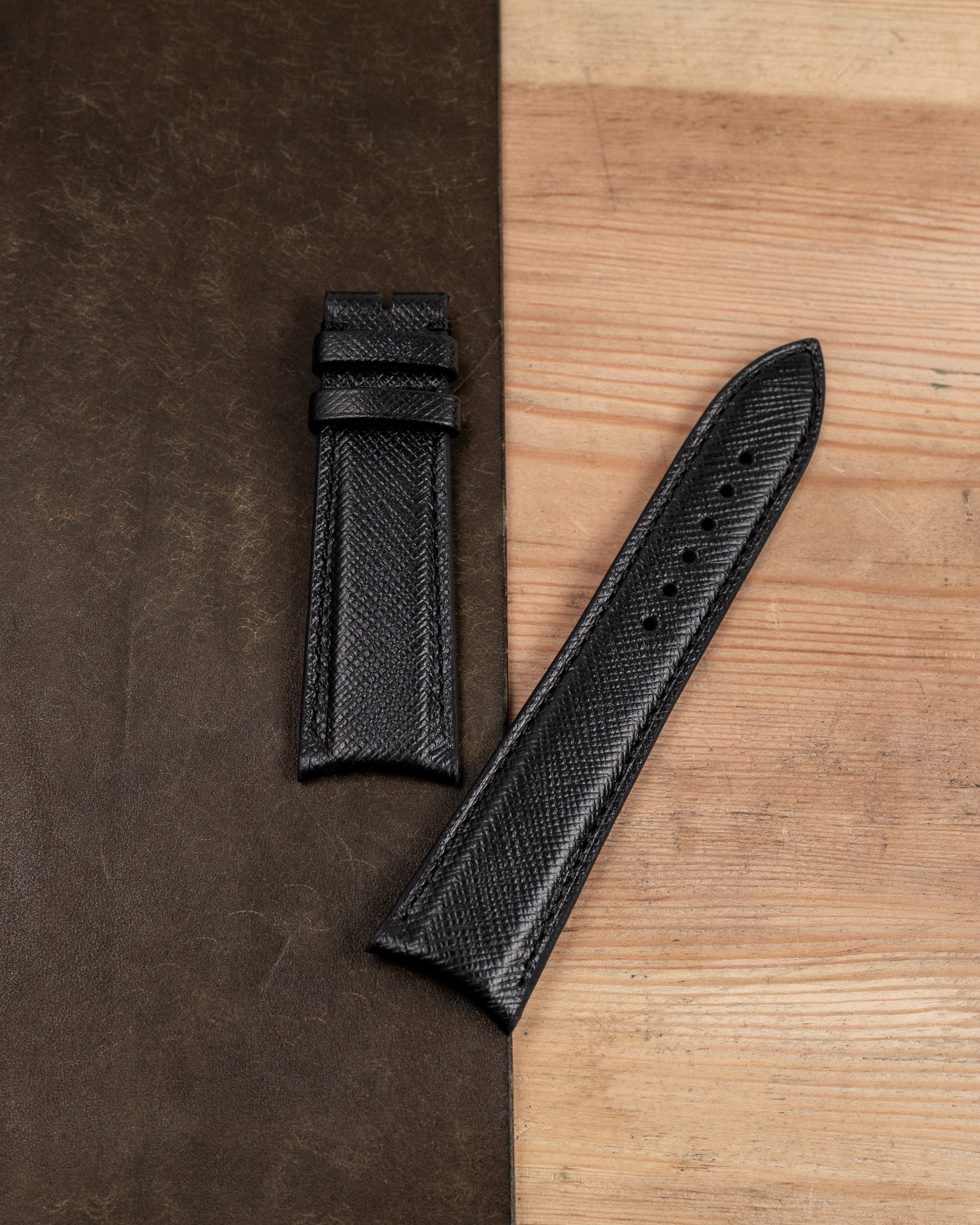 Saffiano leather strap